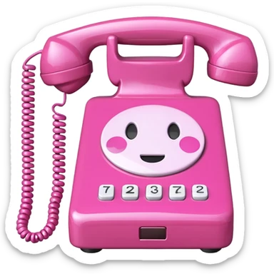 pink phone contacts sticker