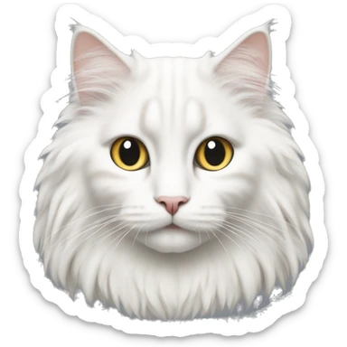White norwegian forest cat sticker