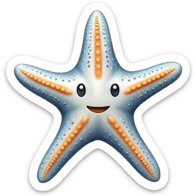 White star fish  sticker