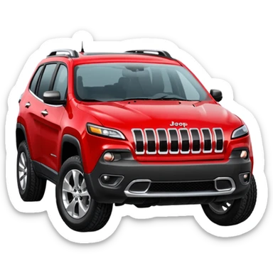 Jeep Cherokee red suv sticker