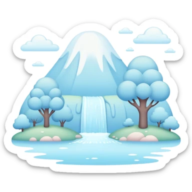 Cute Kawaii Pastels Blue Pale Aesthetic Scenery Deco sticker