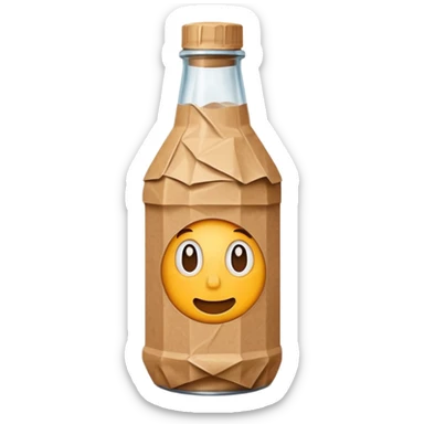 kraft paper in Bottle sticker