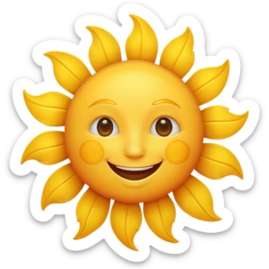 A smiling sun emoji. sticker