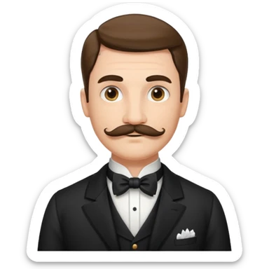 1800's european male sticker