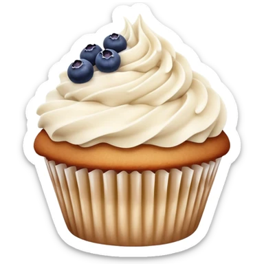 Vanilla cupcake with cinnamon blueberry jelly frosting dusted with cinnamon  sticker