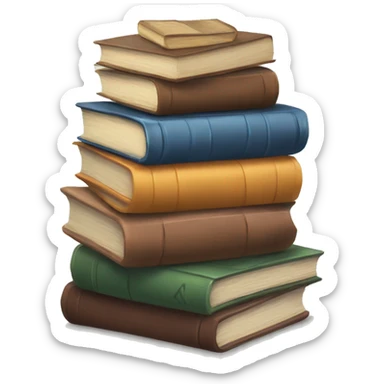 Cozy book stack sticker