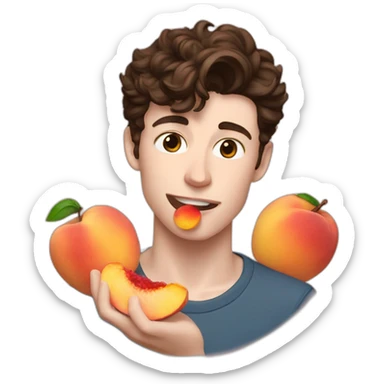 Shawn mendes eating peach sticker