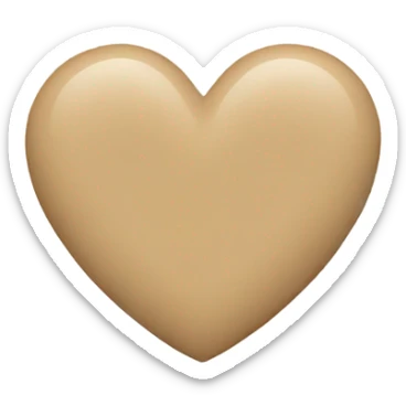 Beige heart sticker