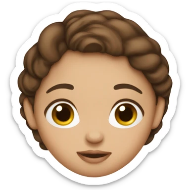 Pregnant girl brown hair sticker