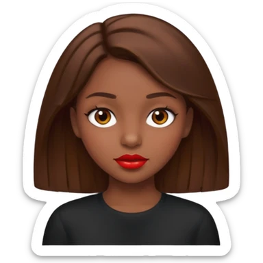 Chicas  morena pelo labios  ojos café  sticker