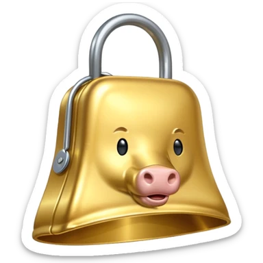 gold cow bell sticker