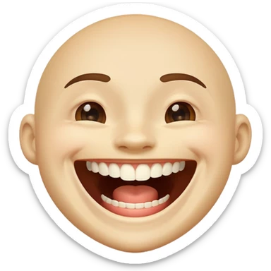 Laughing face sticker