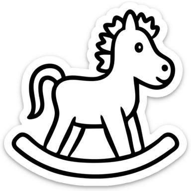 rocking horse toy sticker