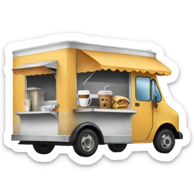 food truck with coffee sticker