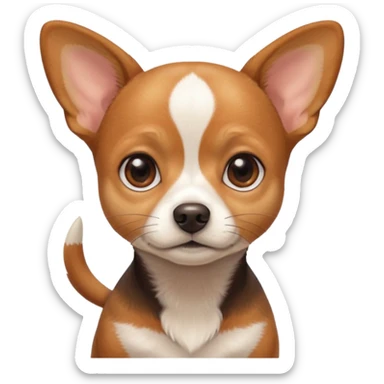 un chien croisé beagle et chihuahua sticker