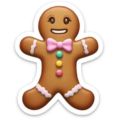 Pastel gingerbread man sticker