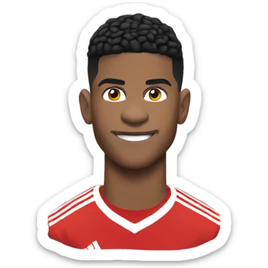 Rashford with the premier league trofy sticker
