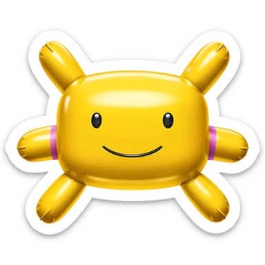   jeff koons style inflatable SPAM BUFO sculpture  sticker