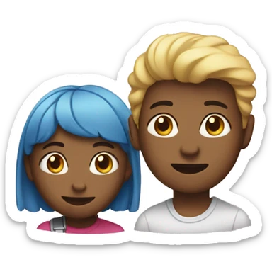 Two besties chillin sticker