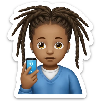 Diabetic disabled black baby with dread locks sticker