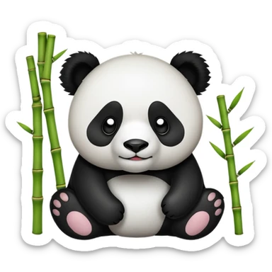 Mind blown panda sticker