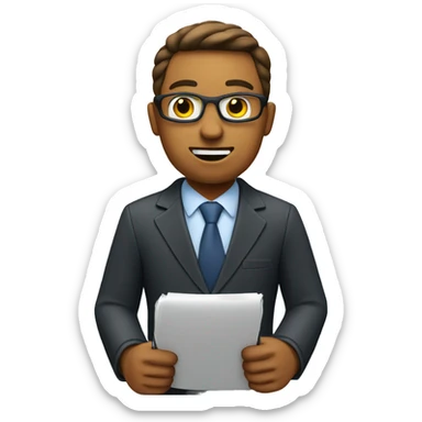 news reporter with microphone sticker