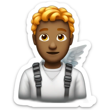 un prisonnier avec des ailes d'ange sticker