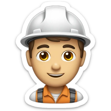 Chico ingeniera de montes piel clara sticker