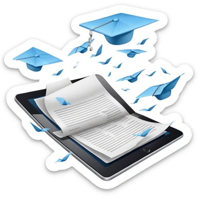 documents in the air sticker