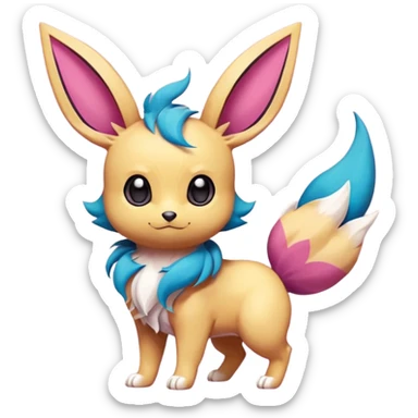 Eeveelution-Cute-Pokémon-fusion full body sticker