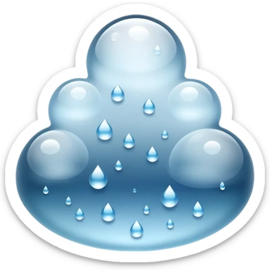 a close-up of a glass surface covered with small water droplets and light fog, as if from steam or humidity — some droplets sliding down slowly — soft reflections and blurred transparency give a realistic misty look — clean, glossy design with gentle lighting sticker