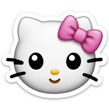 Hello kitty with bow  sticker
