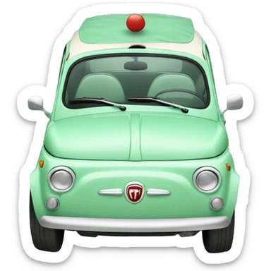 Fiat 500 mint green sticker