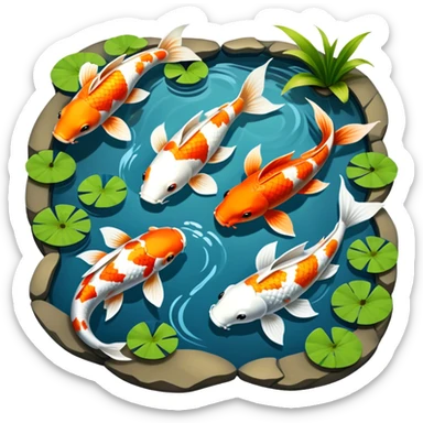 koi pond sticker