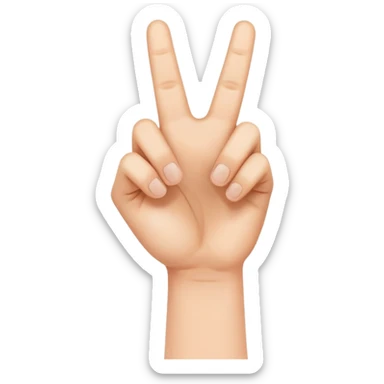 Hand making a playful gesture with the thumb between two fingers“ sticker