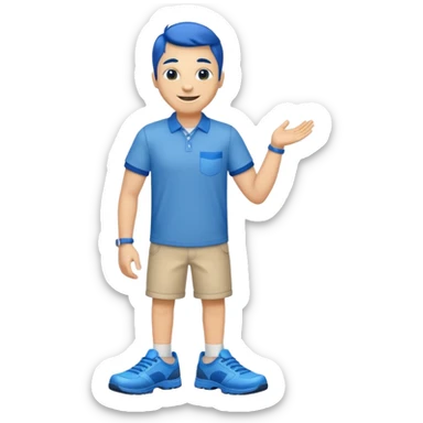 Tiburon con zapatos azules sticker