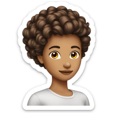 Bff cheveux brun sticker