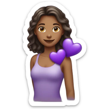Fair Girl with purple heart sticker