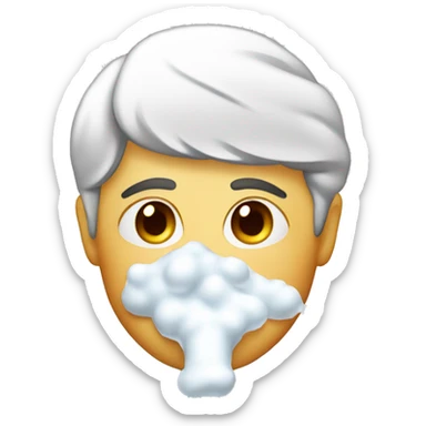 Nose sniffing powdered sugar sticker