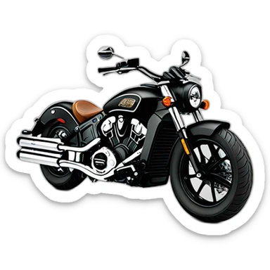 Moto Indian scout color negra sticker