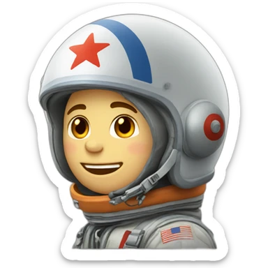 yuri gagarin russian sticker