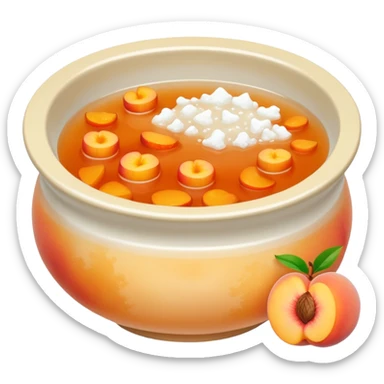 snow fungus and peach gum soup sticker