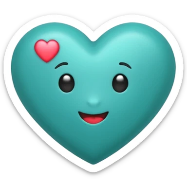 Teal heart with 'you rock!'  sticker