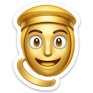 emoji de un baculo de oro  sticker