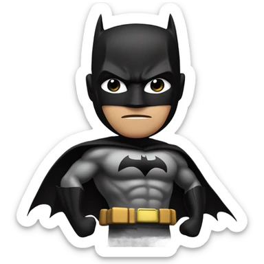 Realistic bat man sticker