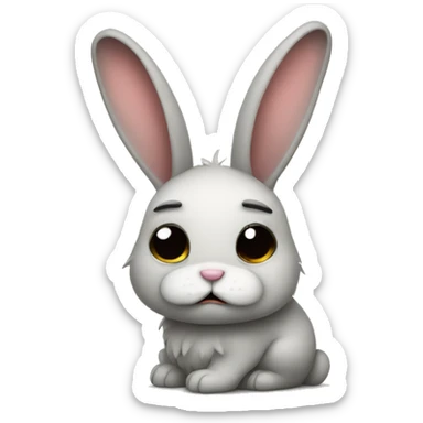 sad bunny sticker