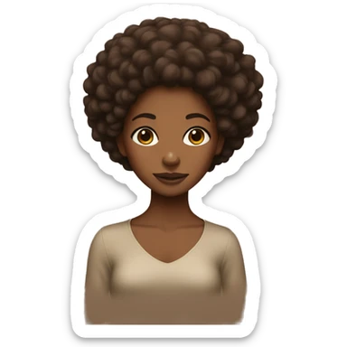  Brown skin Girl with afro sticker