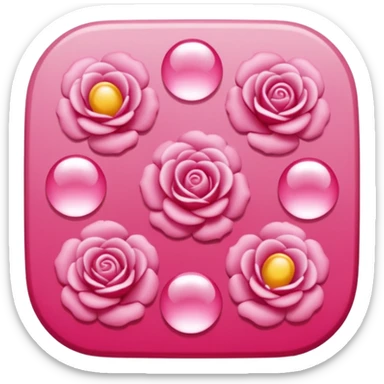 placa de petry com pequenos bastoes rosas flutuando aleatoriamente sticker