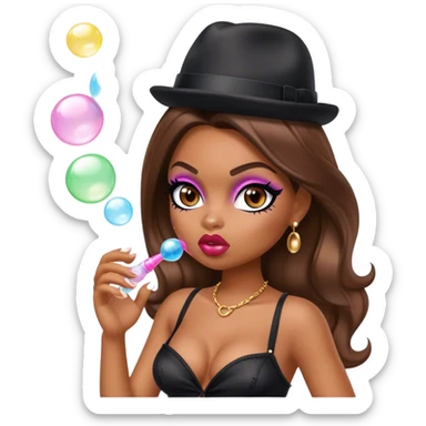 Bratz doll gangster bubbles fashion make up sticker