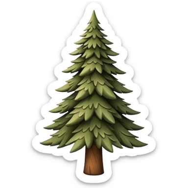 fir emoji, brown sticker